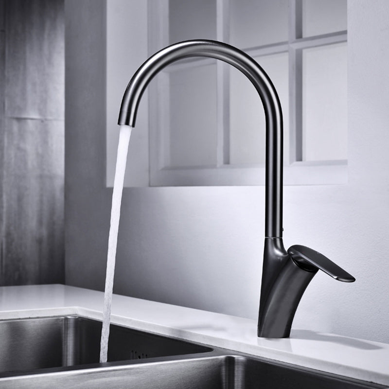 Swivel Kitchen Tap with Brushed Finish and 360-Degree Rotation – Durable Brass with Single Lever