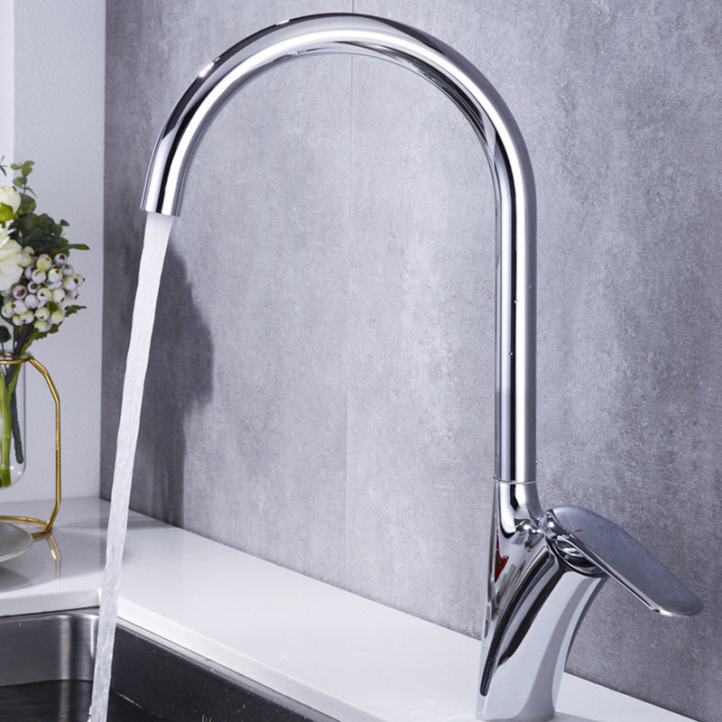 Swivel Kitchen Tap with Brushed Finish and 360-Degree Rotation – Durable Brass with Single Lever
