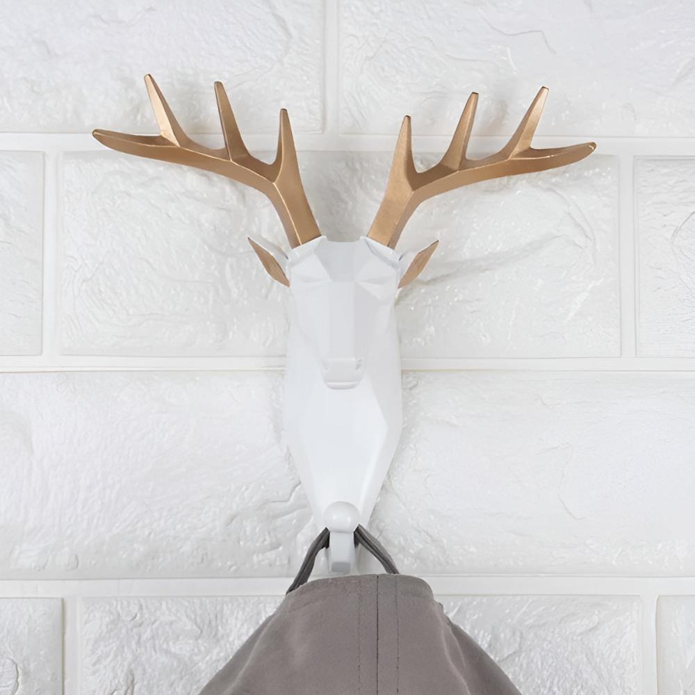 Animal Head Wall-Mounted Key Holder Coat Rack Wall Rack