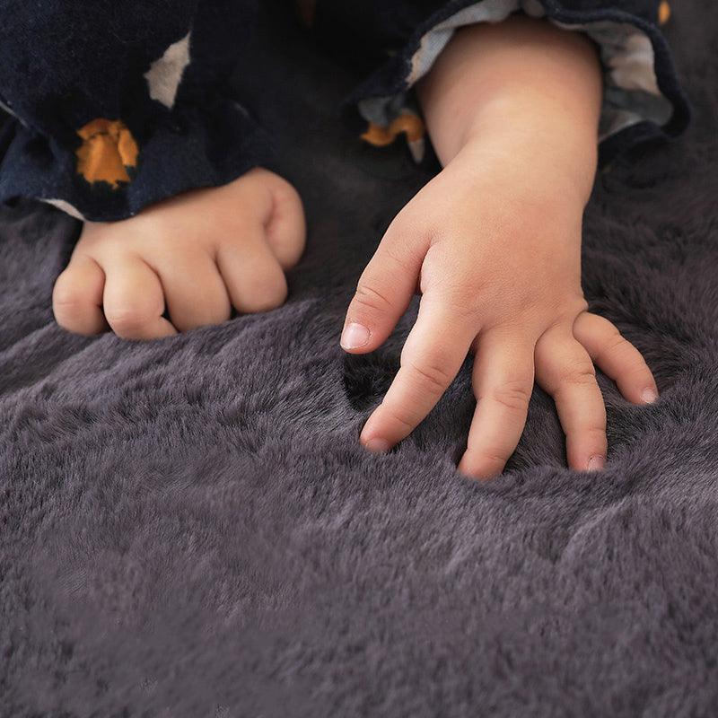 Extra Thick Microfiber Rug with Faux Fur and Non-Slip Backing - Luxurious and Comfortable Rug for Any Interior