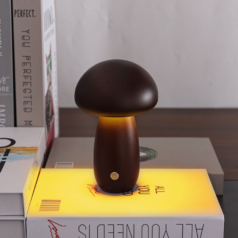 Battery-Operated Night Light with Adjustable Brightness – Enchanting Wooden Night Light for Children's Room and Bedroom