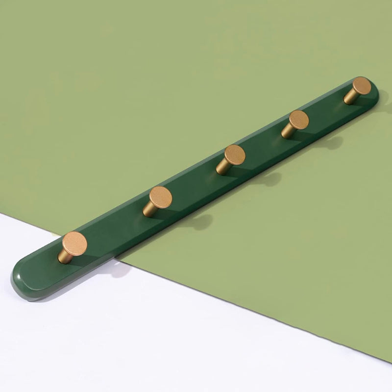 Vintage Green Wall Coat Rack with Hooks for Coats