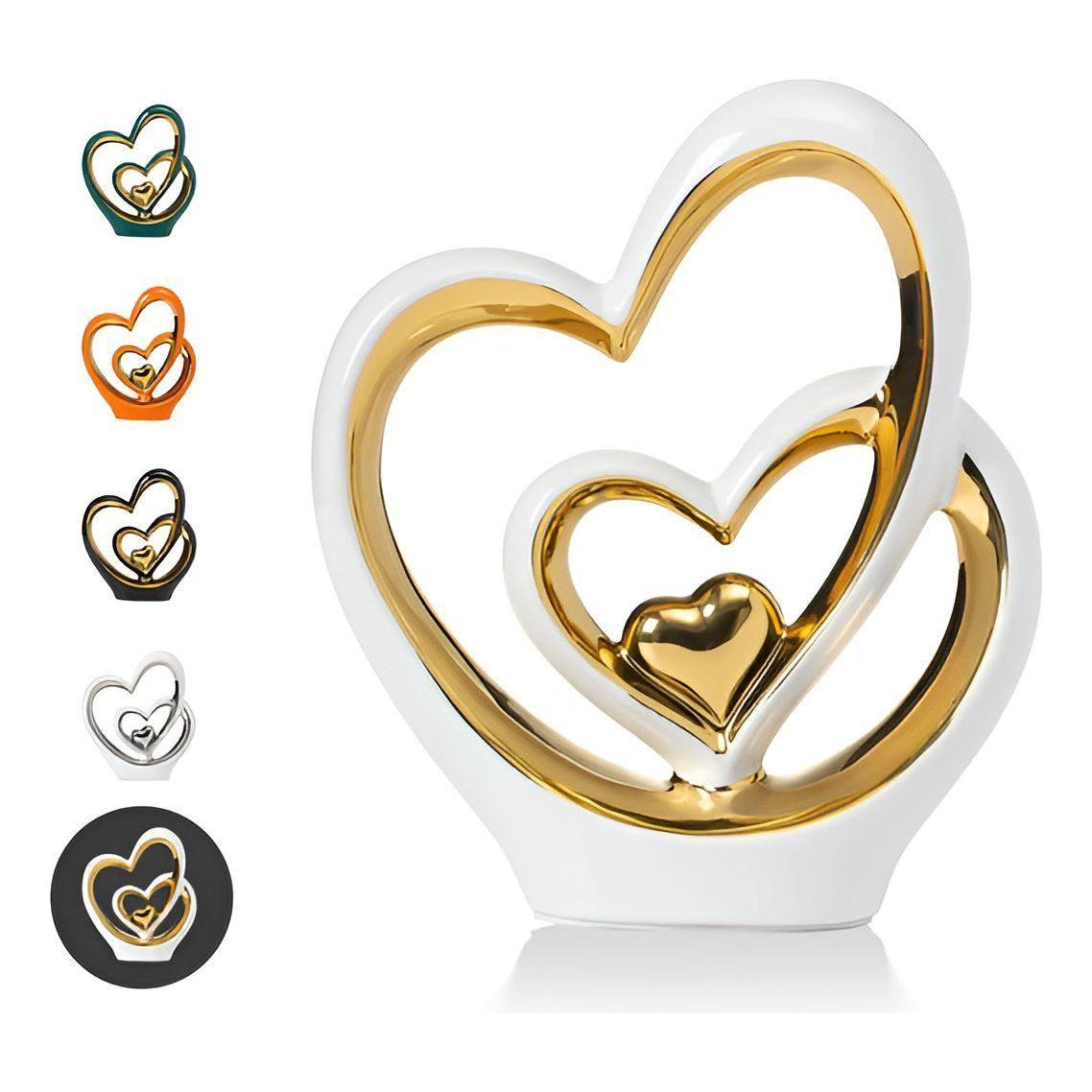 Elegant Porcelain Double Heart Decoration – Timeless Symbol of Love for Home Décor and Room Decor-3
