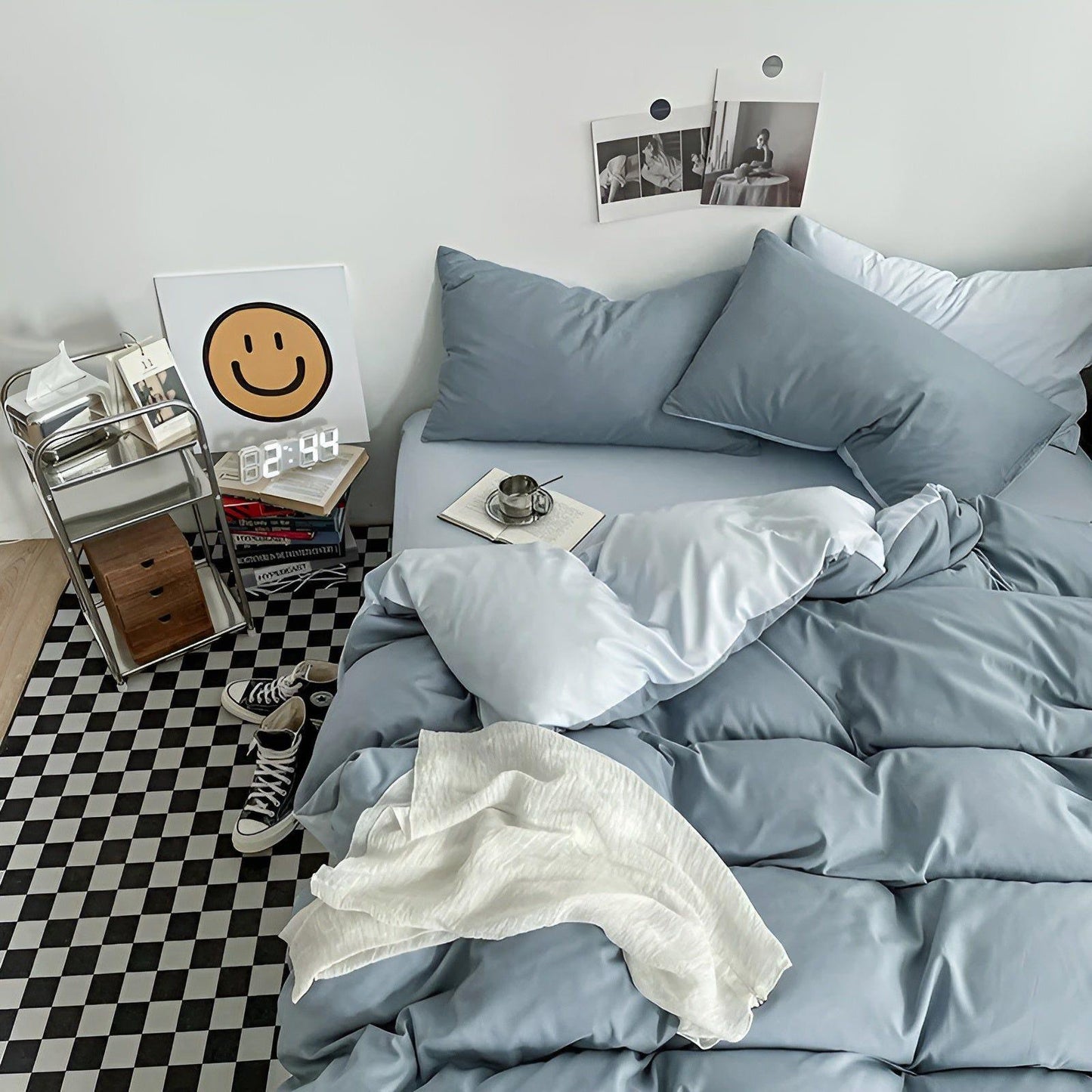 Variant image for High-Quality Cotton Bedding Set, Luxurious Duvet Covers, Reversible Colors, Wrinkle-Free, Available in Twin to King Sizes-4