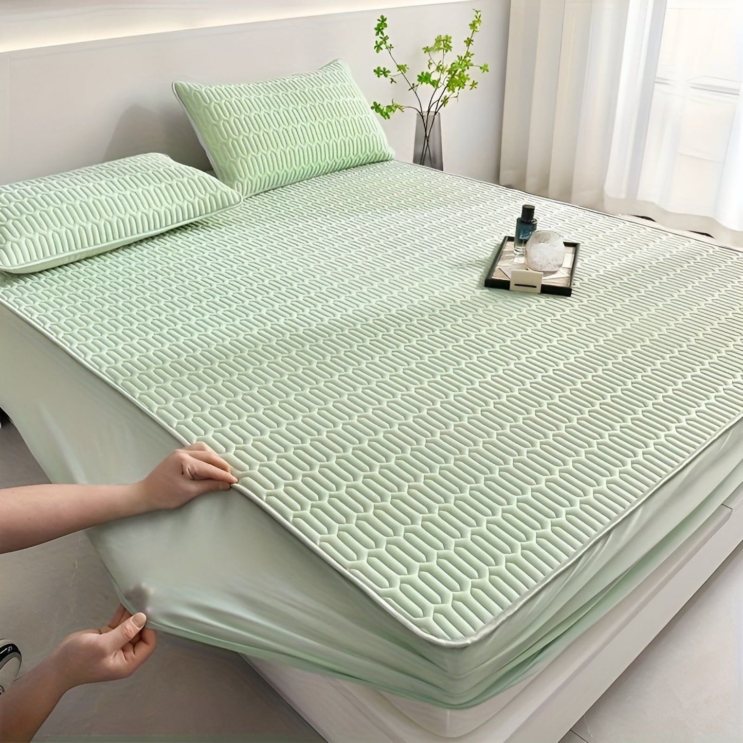 Variant image for Ultra-Soft Cooling Latex Mattress Set with Breathable Pillow Covers for Refreshing Sleep-5
