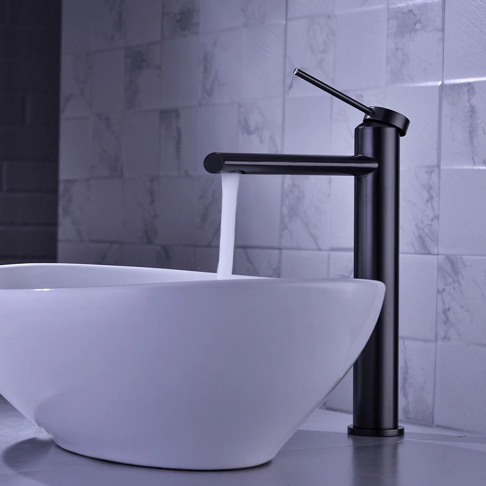 Elegant Basin Mixer Tap with Single Lever and Deck Mounted – High-Quality Brass and Ceramic Design