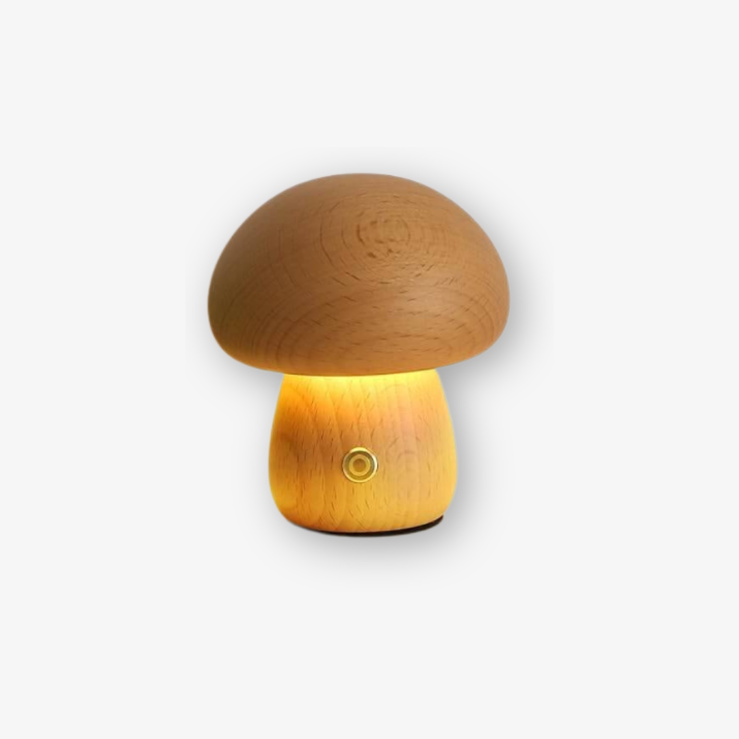Battery-Operated Night Light with Adjustable Brightness – Enchanting Wooden Night Light for Children's Room and Bedroom