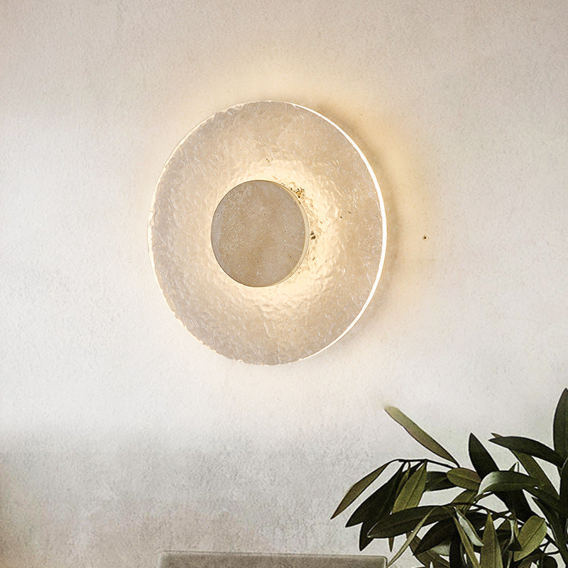 Modern Acrylic and Travertine Wall Lamp – LED Wall Lights for Ambient Indoor Lighting, Minimalist Design, Easy Installation-4