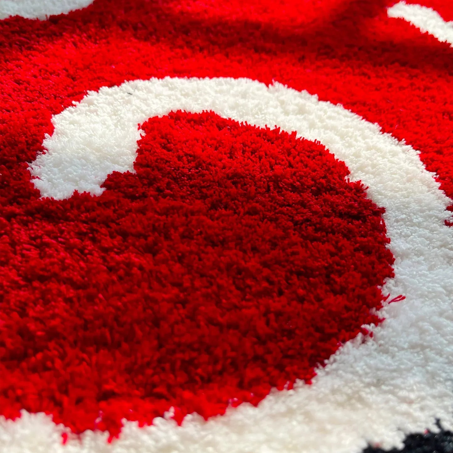 Red Acrylic Rug with Non-Slip Backing – Modern Cloud Mat, Available in 60x42cm and 80x55cm