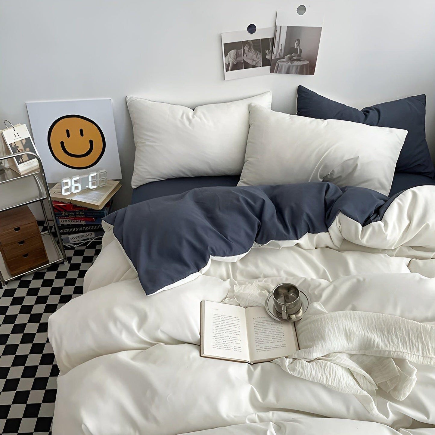 Variant image for High-Quality Cotton Bedding Set, Luxurious Duvet Covers, Reversible Colors, Wrinkle-Free, Available in Twin to King Sizes-10