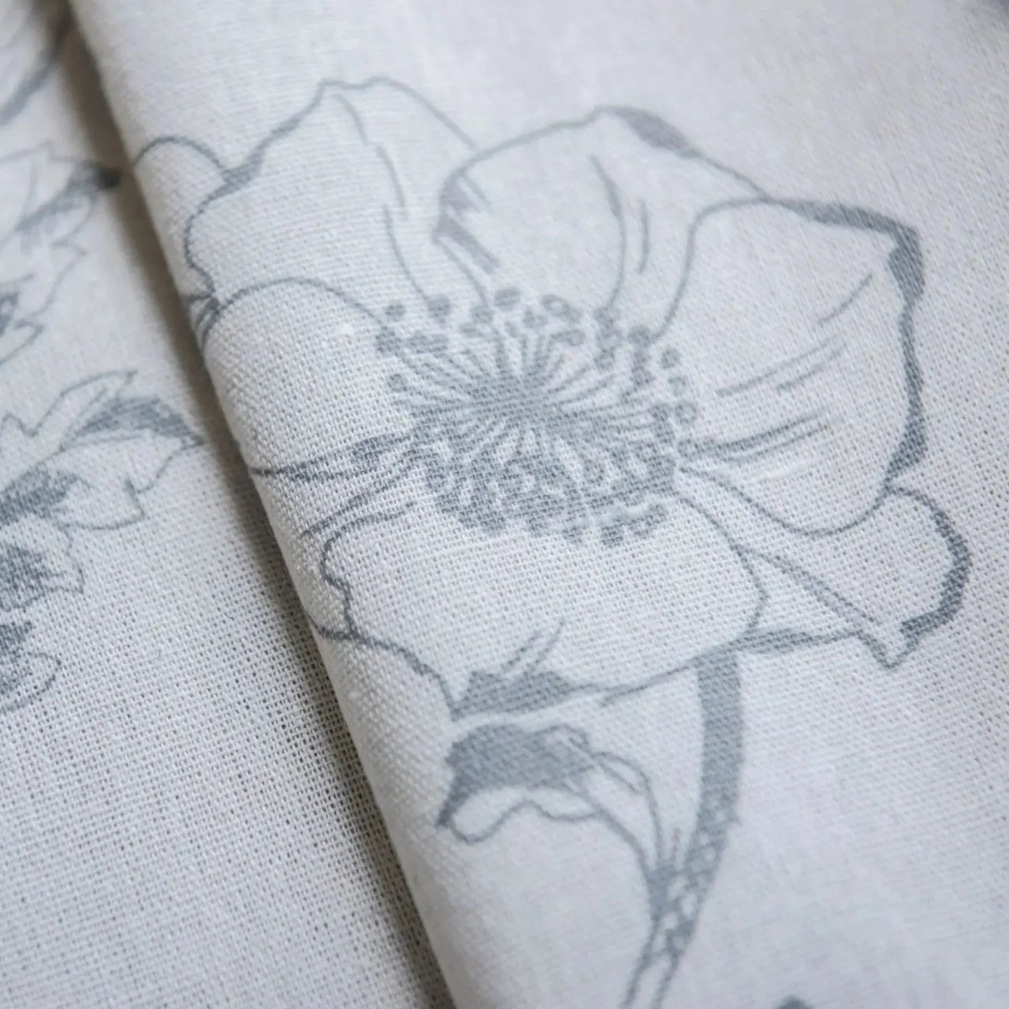 Minimalist Boho Curtains Made from Linen-Polyester with Hand-Stitched Details – Light Filtering and Machine Washable