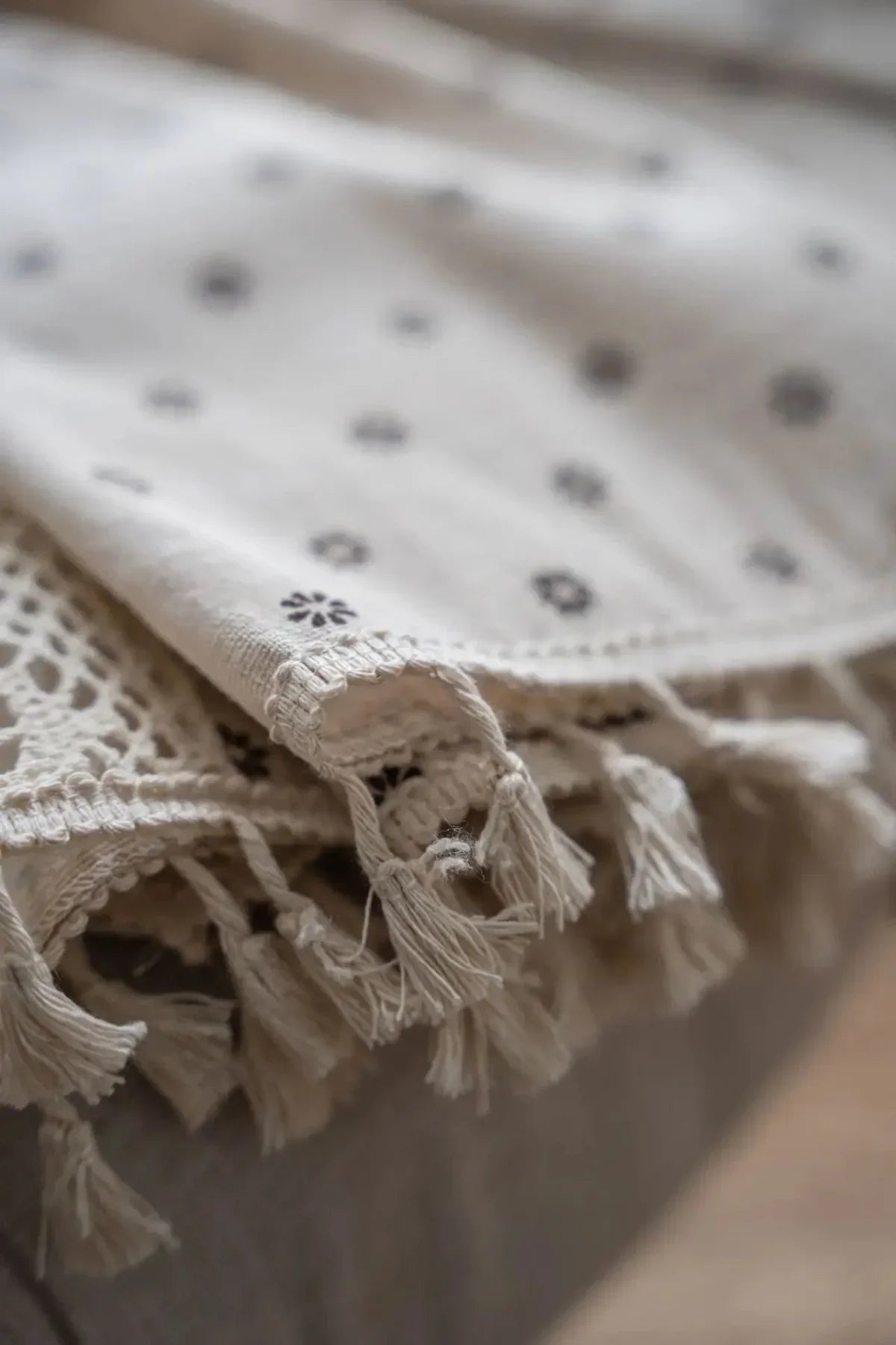 Minimalist Boho Curtains Made from Linen-Polyester with Hand-Stitched Details – Light Filtering and Machine Washable