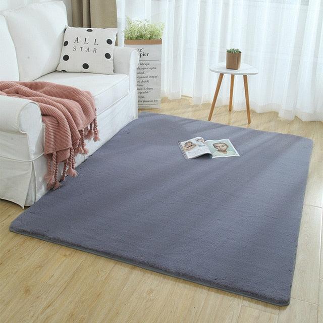 Extra Thick Microfiber Rug with Faux Fur and Non-Slip Backing - Luxurious and Comfortable Rug for Any Interior