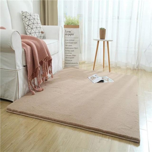 Extra Thick Microfiber Rug with Faux Fur and Non-Slip Backing - Luxurious and Comfortable Rug for Any Interior