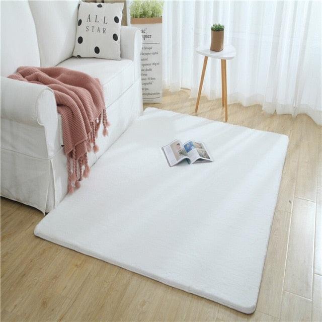 Extra Thick Microfiber Rug with Faux Fur and Non-Slip Backing - Luxurious and Comfortable Rug for Any Interior