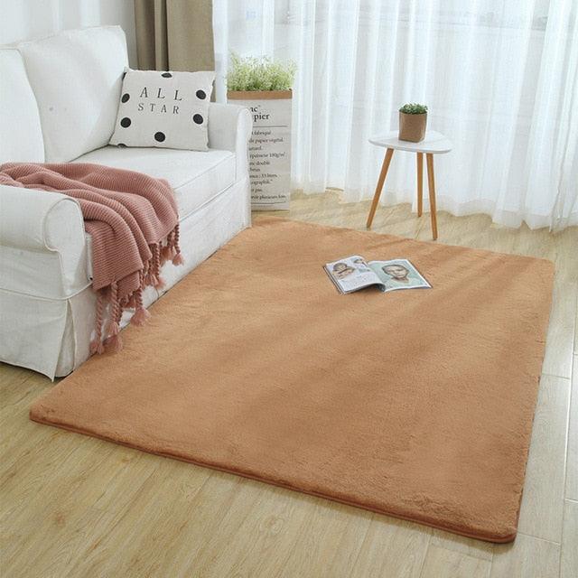 Extra Thick Microfiber Rug with Faux Fur and Non-Slip Backing - Luxurious and Comfortable Rug for Any Interior