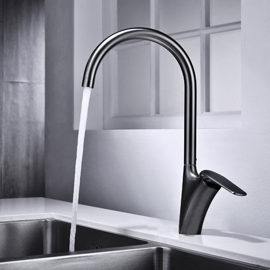 Swivel Kitchen Tap with Brushed Finish and 360-Degree Rotation – Durable Brass with Single Lever