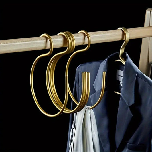 5-Piece Matte S-Hook Hanger Organisers Made from Durable Metal for Kitchen and Bathroom - Perfect for Tidying Up and Decoration