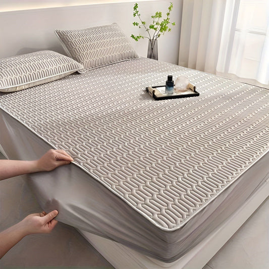Ultra-Soft Cooling Latex Mattress Set with Breathable Pillow Covers for Refreshing Sleep-1