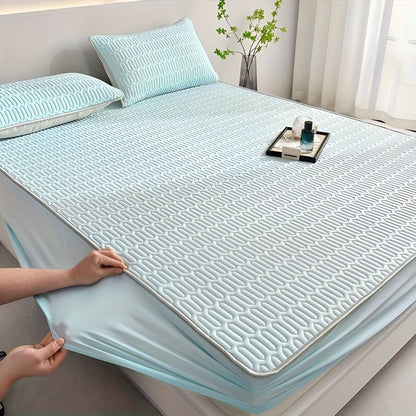 Ultra-Soft Cooling Latex Mattress Set with Breathable Pillow Covers for Refreshing Sleep-2
