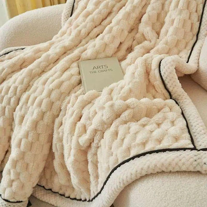 Thick Coral Fleece Throw Blanket – Soft, Warm and Reversible for Indoor and Outdoor Use, Available in Various Sizes