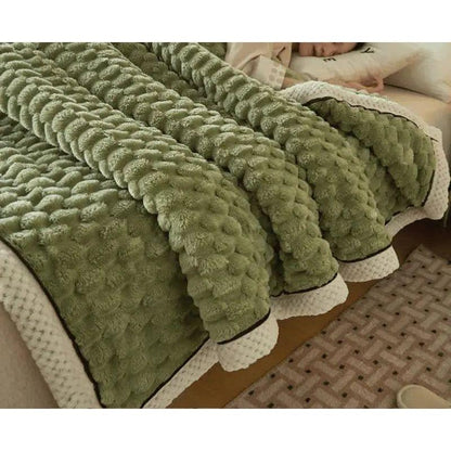 Thick Coral Fleece Throw Blanket – Soft, Warm and Reversible for Indoor and Outdoor Use, Available in Various Sizes