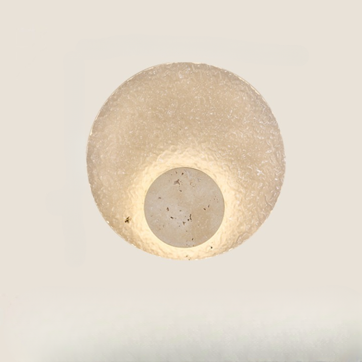 Variant image for Modern Acrylic and Travertine Wall Lamp – LED Wall Lights for Ambient Indoor Lighting, Minimalist Design, Easy Installation-2