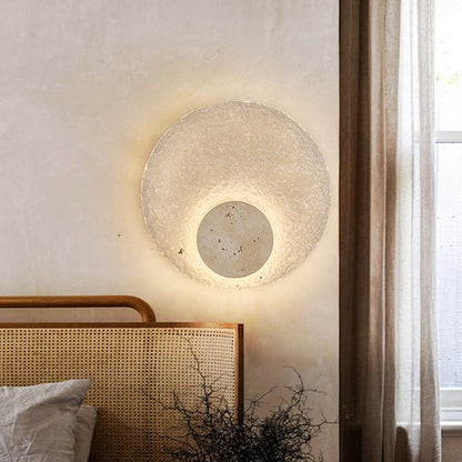 Modern Acrylic and Travertine Wall Lamp – LED Wall Lights for Ambient Indoor Lighting, Minimalist Design, Easy Installation-5