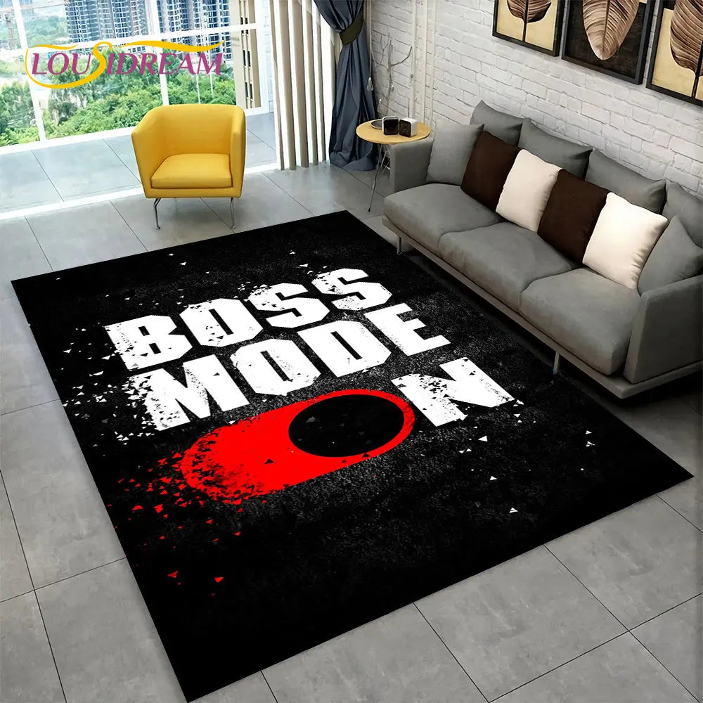 3D Cartoon Gamer Rug - Ultra-Soft Multicolour Carpet with Non-Slip Backing for Children and Gaming Spaces 120x160 cm