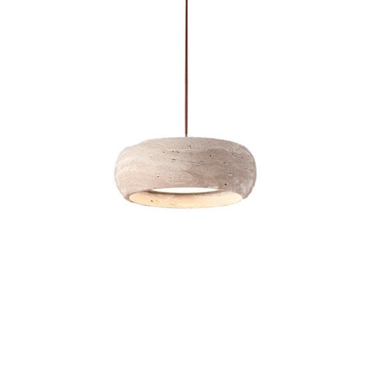 Vintage Cream Travertine Pendant Lamp – Elegant LED Kitchen Pendant Lighting for Timeless Ambiance-1