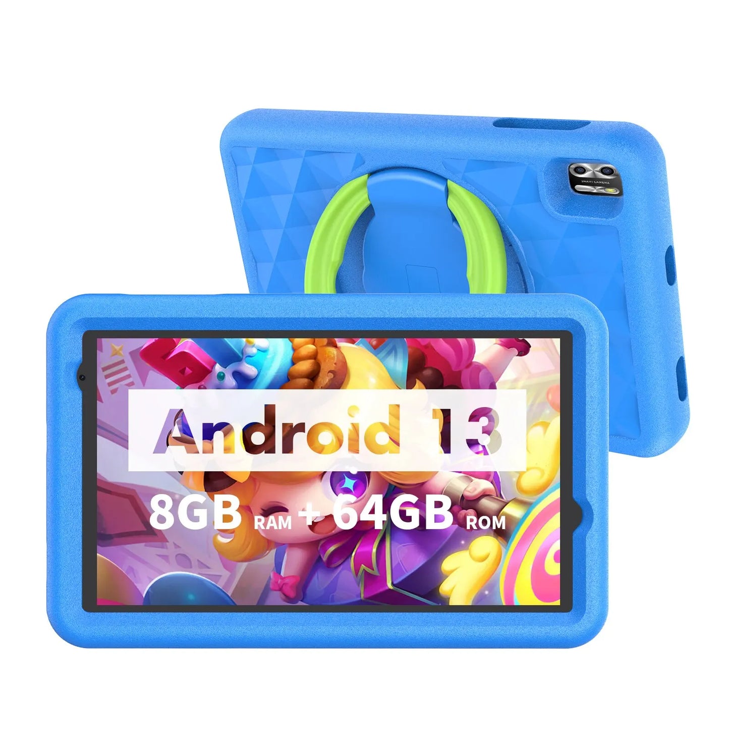 8 Inch Kids' Tablet with Android 13, Quad Core, 8 GB RAM, 64 GB Storage and Dual Camera for Children