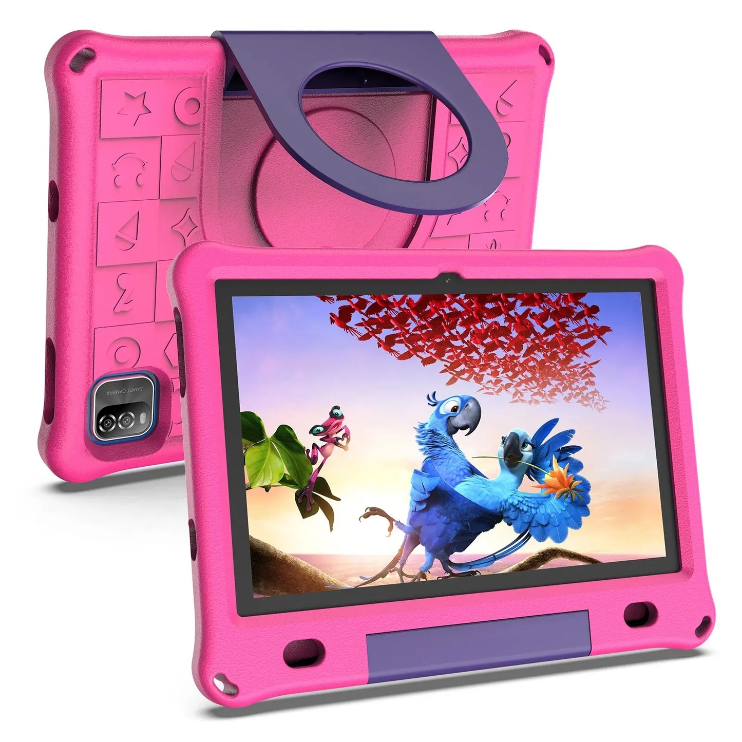 10.1 Inch Kids' Tablet with Android 12, Quad Core, 3GB RAM, 64GB ROM, EVA Protective Case for Children