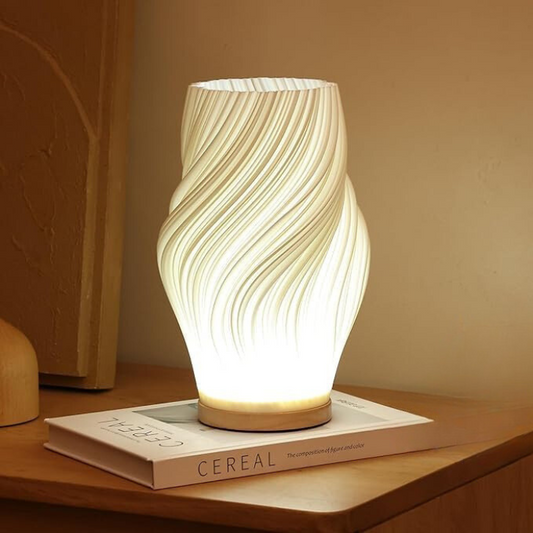 Dimmable USB Table Lamp with Wooden Base – Modern Bedside Table Lamp for Living Room and Home Office-1