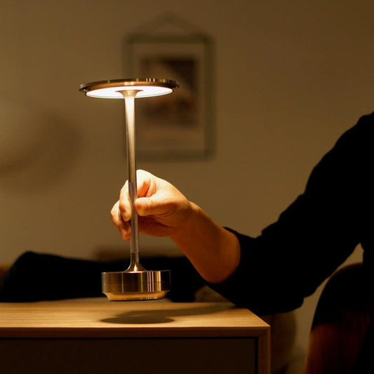 Elegant Table Lamp with Adjustable Light Temperatures – Rechargeable Cordless Design for Home and Office-1