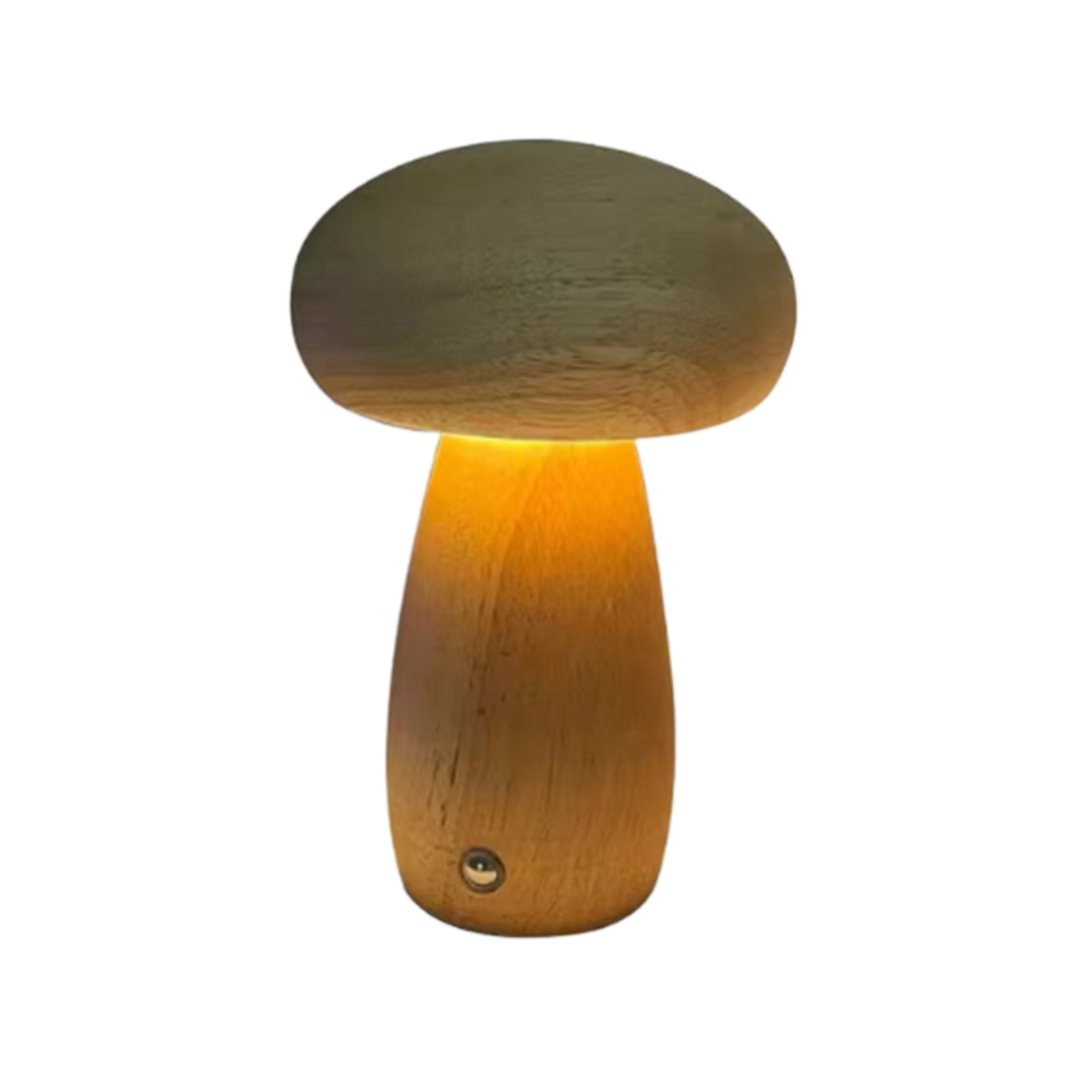 Battery-Operated Night Light with Adjustable Brightness – Enchanting Wooden Night Light for Children's Room and Bedroom