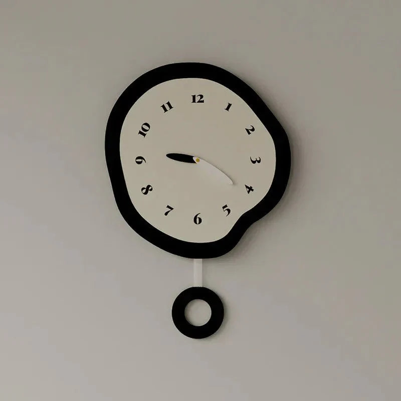 Abstract Wall Clock with Silent Operation – Modern Design for Living Room and Bedroom, 30 cm or 33 cm Diameter