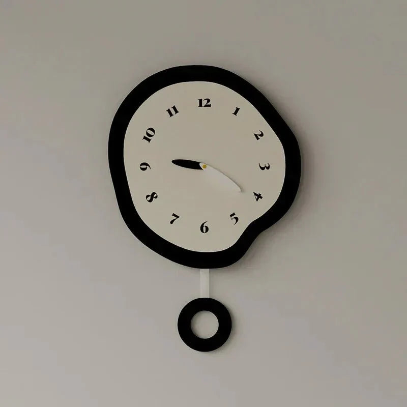 Abstract Wall Clock with Silent Operation – Modern Design for Living Room and Bedroom, 30 cm or 33 cm Diameter