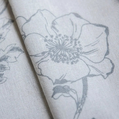 Minimalist Boho Curtains Made from Linen-Polyester with Hand-Stitched Details – Light Filtering and Machine Washable
