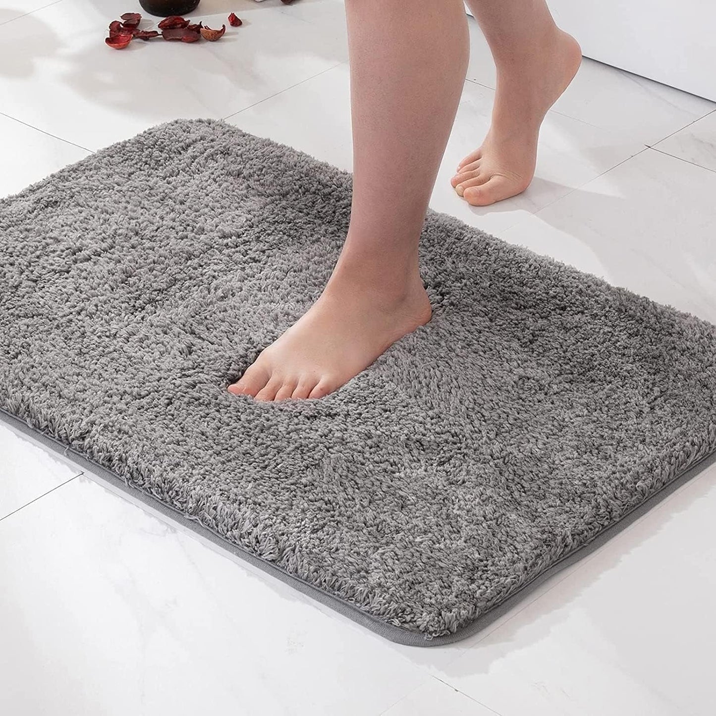 Ultra-Soft Bath Mat Non-Slip – Quick-Drying Microfibre 50 x 80 cm for Luxury Comfort and Safety in the Bathroom