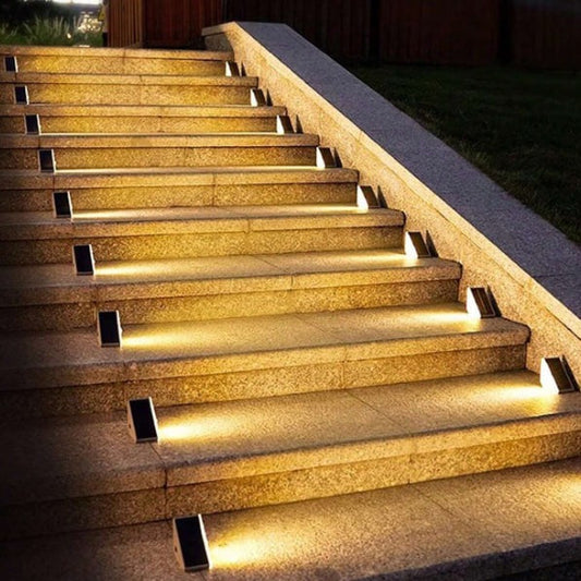 Solar Powered Outdoor Stair Lights – Weather Resistant LED Step Lighting for Safe Navigation and Ambiance-1