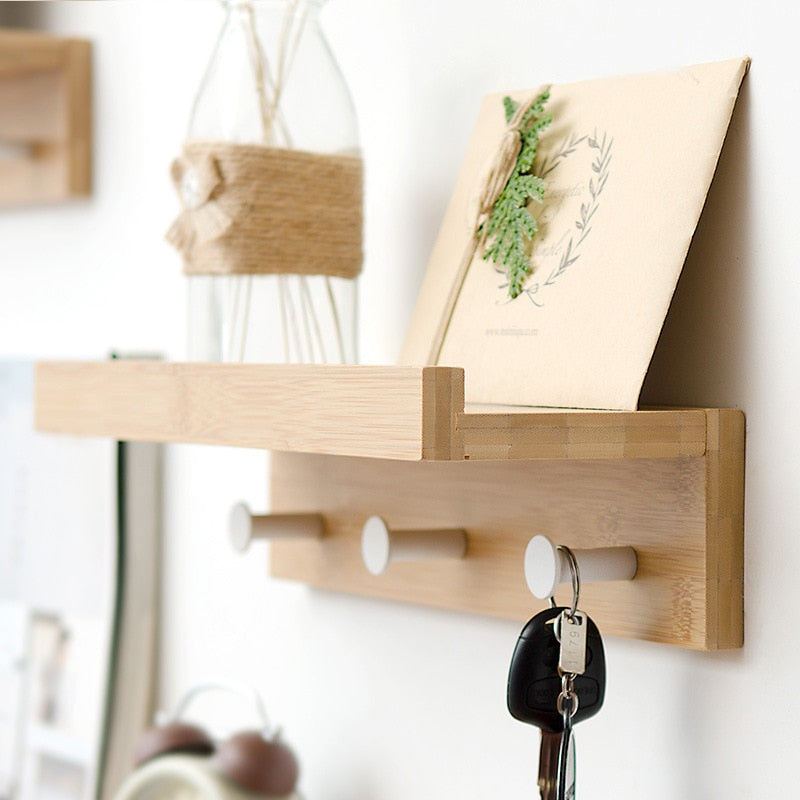 Cooper Wall Storage Shelf with Hooks for Coat Rack Wall Coat Rack
