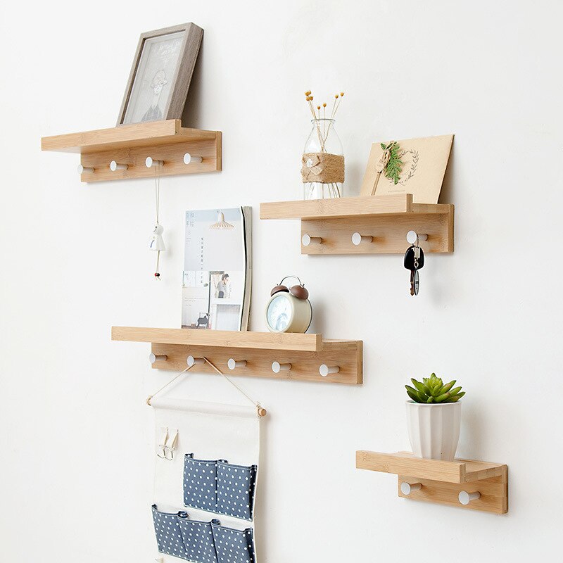 Cooper Wall Storage Shelf with Hooks for Coat Rack Wall Coat Rack