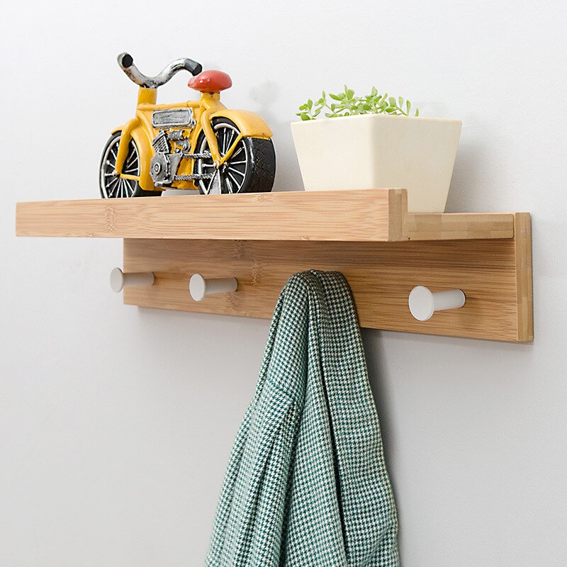 Cooper Wall Storage Shelf with Hooks for Coat Rack Wall Coat Rack