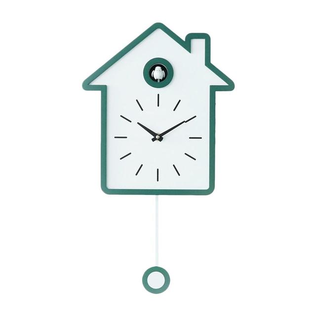Cuckoo Clock with Pendulum – Antique Wall Clock Made of Plastic with Traditional Design and Cuckoo Sound