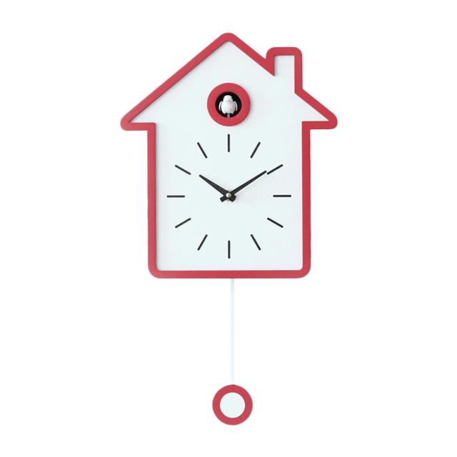 Cuckoo Clock with Pendulum – Antique Wall Clock Made of Plastic with Traditional Design and Cuckoo Sound
