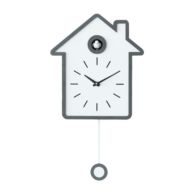 Cuckoo Clock with Pendulum – Antique Wall Clock Made of Plastic with Traditional Design and Cuckoo Sound